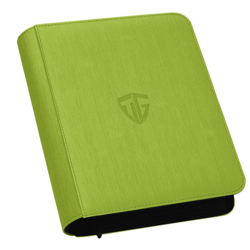 TCGUARD Toploader Binder Holds 112 Toploaders  4 Pocket Top Loader Binder for 3"" x 4"" Rigid Card Holders for Trading Cards or Sports Cards Binders (Green) - Image 1
